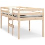 Letto a Soppalco 90x200 cm in Legno Massello di Pino