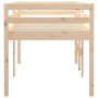 Letto a Soppalco 90x200 cm in Legno Massello di Pino