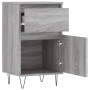 Credenze 2 pz Grigio Sonoma 40x35x70 cm in Legno Multistrato