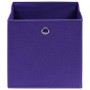 Scatole Portaoggetti 4pz Viola 32x32x32 cm Tessuto