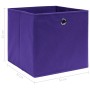 Scatole Portaoggetti 4pz Viola 32x32x32 cm Tessuto