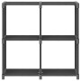 Mobile per 4 Scatole a Cubo Grigio 69x30x72,5 cm in Tessuto