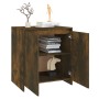 Credenza Rovere Fumo 70x41x75 cm in Legno Multistrato