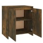 Credenza Rovere Fumo 70x41x75 cm in Legno Multistrato