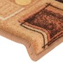 Tappetini Autoadesivi per Scale 15 pz 65x21x4 cm Beige