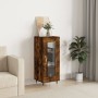 Credenza Rovere Fumo 34,5x34x90 cm in Legno Multistrato