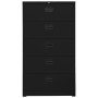 Armadio Classificatore Nero 90x46x164 cm in Acciaio