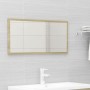 Set Mobili da Bagno 2 pz Rovere Sonoma in Legno Multistrato