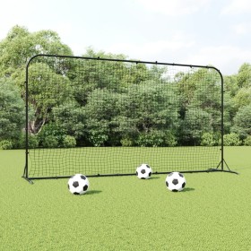 Rete Rimbalzante da Calcio Nera 366x90x183 cm HDPE