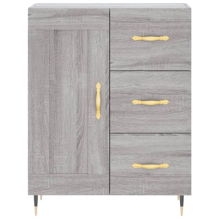 Credenza Grigio Sonoma 69,5x34x90 cm in Legno Multistrato