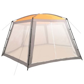 Tenda per Piscina in Tessuto 660x580x250 cm Grigia