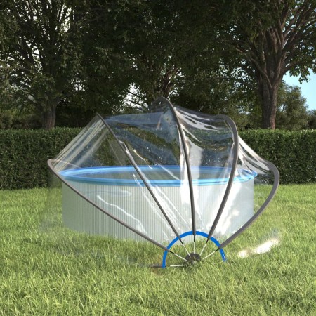 Cupola per Piscina Rotonda 376x188 cm PVC