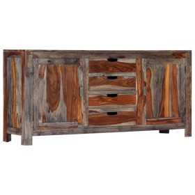 Credenza Grigia 160x40x75 cm in Legno Massello di Sheesham