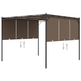 Gazebo da Giardino con Tenda Laterale 3x3x2,25 m Talpa