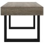 Tavolino da Salotto Grigio e Nero 90x45x40 cm in MDF e Ferro