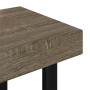 Tavolino da Salotto Grigio e Nero 90x45x40 cm in MDF e Ferro