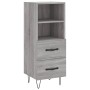 Credenza Grigio Sonoma 34,5x34x90 cm in Legno Multistrato