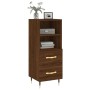 Credenza Rovere Marrone 34,5x34x90 cm in Legno Multistrato