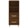 Credenza Rovere Marrone 34,5x34x90 cm in Legno Multistrato