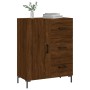 Credenza Rovere Marrone 69,5x34x90 cm in Legno Multistrato