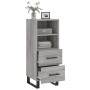 Credenza Grigio Sonoma 34,5x34x90 cm in Legno Multistrato