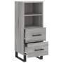 Credenza Grigio Sonoma 34,5x34x90 cm in Legno Multistrato