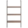 Scaffale Pendente 3 Livelli Marrone Scuro e Nero 64x35x120,5 cm