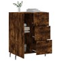 Credenza Rovere Fumo 69,5x34x90 cm in Legno Multistrato