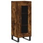 Credenza Rovere Fumo 34,5x34x90 cm in Legno Multistrato