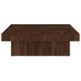 Tavolino da Salotto Rovere Marrone 90x90x28cm Legno Multistrato