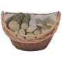 Cesta Legna da Ardere con Manico 60x44x55 cm Naturale in Salice