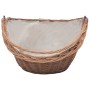 Cesta Legna da Ardere con Manico 60x44x55 cm Naturale in Salice