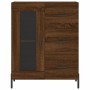 Credenza Rovere Marrone 69,5x34x90 cm in Legno Multistrato