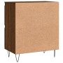 Credenza Rovere Marrone 60x35x70 cm in Legno Multistrato