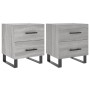 Comodini 2 pz Grigio Sonoma 40x35x47,5 cm in Legno Multistrato