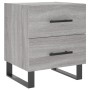 Comodini 2 pz Grigio Sonoma 40x35x47,5 cm in Legno Multistrato