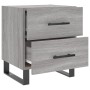 Comodini 2 pz Grigio Sonoma 40x35x47,5 cm in Legno Multistrato