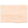 Ripiano a Parete 60x40x(2-4) cm Massello Rovere Non Trattato