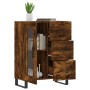 Credenza Rovere Fumo 69,5x34x90 cm in Legno Multistrato