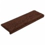 Tappetini per Scale 10 pz 65x21x4 cm Marrone