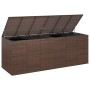 Contenitore da Giardino in Rattan PE 291x100,5x104 cm Marrone