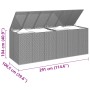 Contenitore da Giardino in Rattan PE 291x100,5x104 cm Marrone