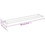 Mensola Doccia a Parete per Doccia Walk-in Nera 80 cm Alluminio