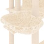 Albero per Gatti con Tiragraffi in Sisal Crema 191 cm