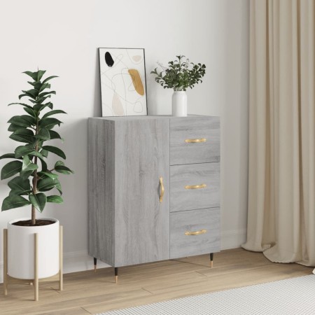 Credenza Grigio Sonoma 69,5x34x90 cm in Legno Multistrato