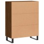 Credenza Rovere Marrone 69,5x34x90 cm in Legno Multistrato