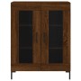 Credenza Rovere Marrone 69,5x34x90 cm in Legno Multistrato