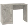 Scrivania Cassetto Grigio cemento 100x40x73cm Legno Multistrato