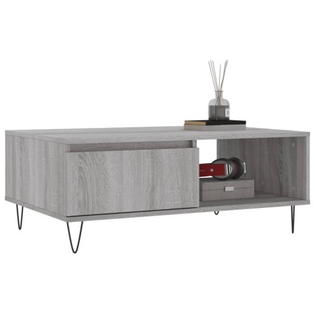 Tavolino da Salotto Grigio Sonoma 90x60x35 cm Legno Multistrato