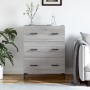 Credenza Grigio Sonoma 69,5x34x90 cm in Legno Multistrato